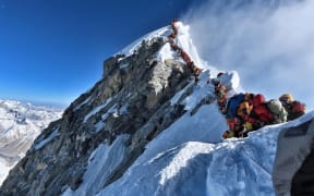 Photo taken on 22 May, 2019,  by climber Nirmal Purja's Project Possible expedition.