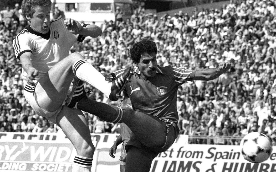 Grant Turner playing against Kuwait in 1982.