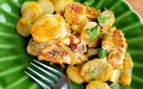 Baked Fish with Lemony Potatoes