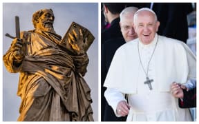Statue is at the Ponte Sant Angelo bridge in Rome