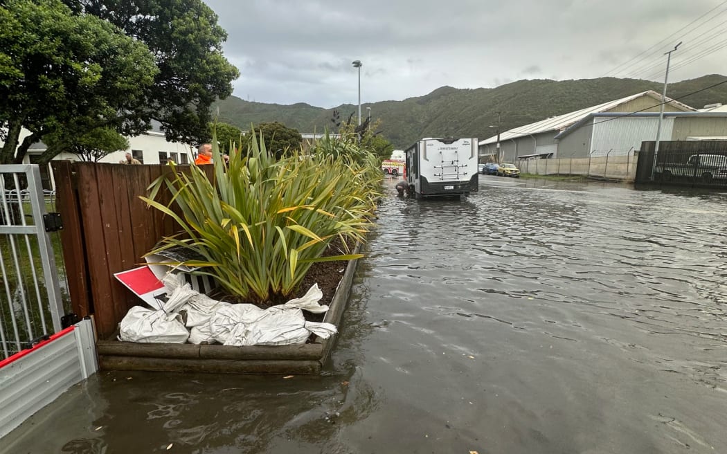 Flooding at Kokiri Marae Kohanga in the Wellington suburb of Petone.