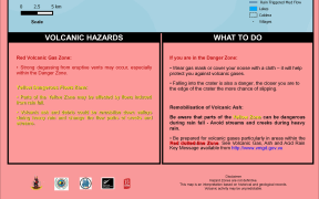 Ambae volcano activity map
