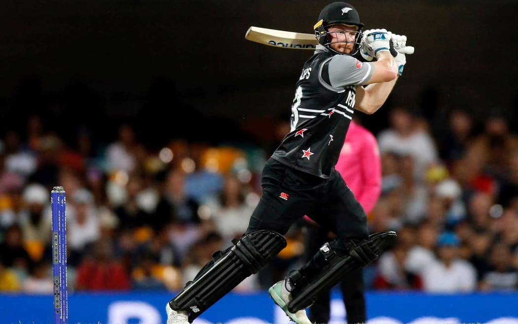 New Zealand batsman Glenn Phillips in action