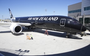 An Air New Zealand 787-9 Dreamliner sits in its stall at the Boeing Delivery Center, July 9, 2014 in Everett, Washington.