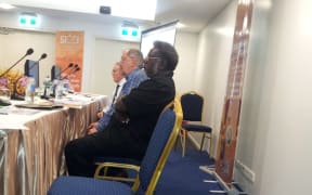 The Solomon Islands Finance Minister Snyder Rini