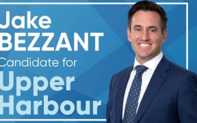 Jake Bezzant's 2020 election campaign billboard.