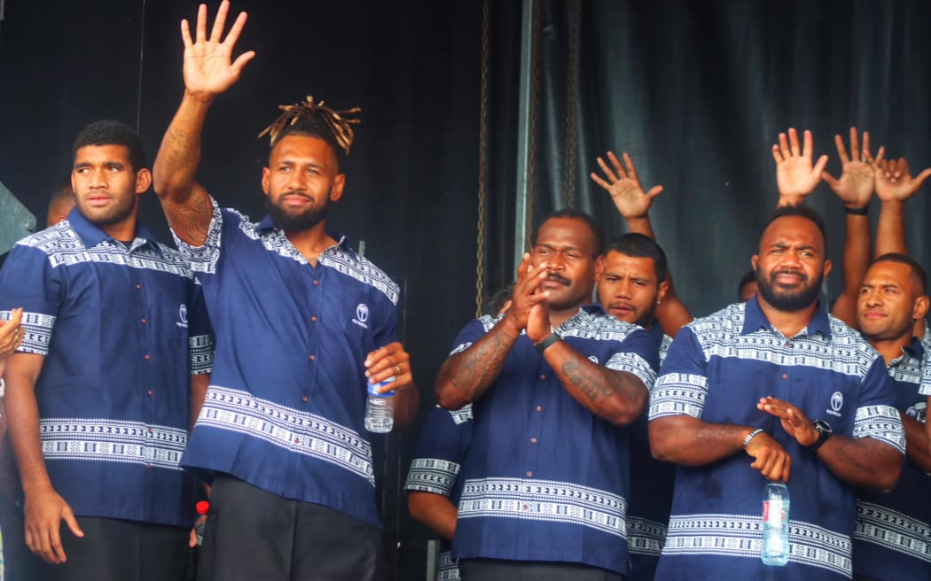 Members of the Flying Fijians in France