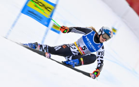 SAALBACH, AUSTRIA - FEBRUARY 13: Alice Robinson of Team New Zealand competes during the FIS Alpine World Ski Championships Women's Giant Slalom on February 13, 2025 in Saalbach, Austria. (Photo by Alain Grosclaude/Agence Zoom)