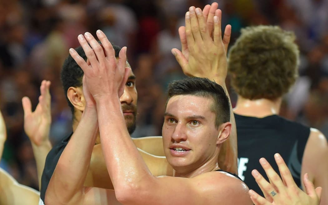 Jarrod Kenny of New Zealand basketball team in action during FIBA World cup match. 2014.