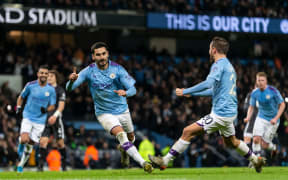 Ilkay Gundogan of Manchester City celebrates