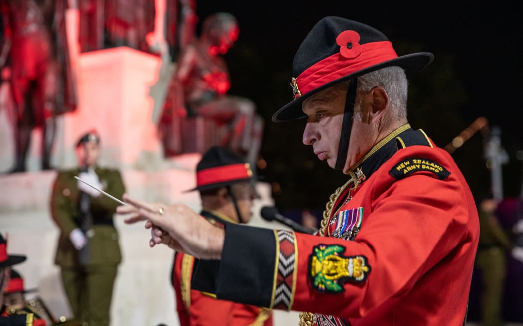 Band conductor at the Christchurch dawn service