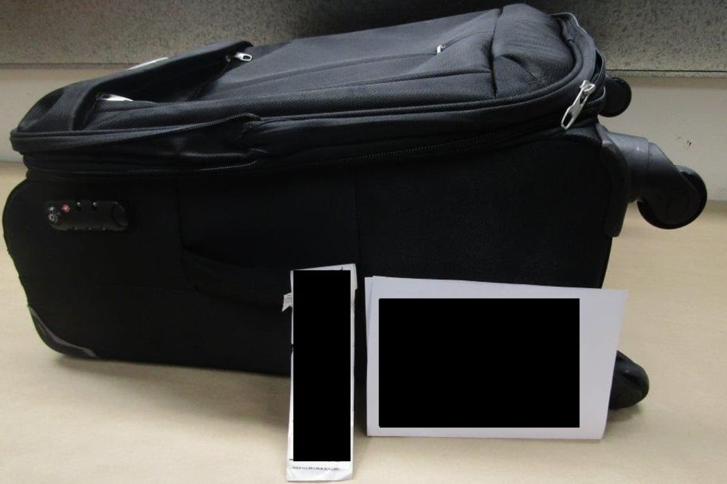 Customs said cocaine was found in this suitcase.
