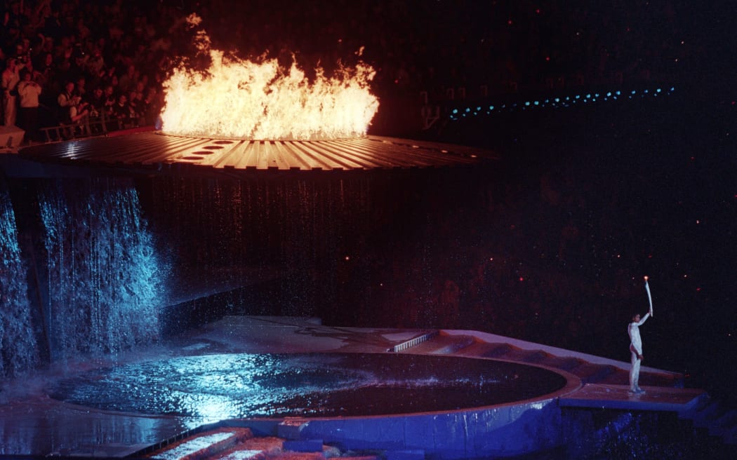 Cathy Freeman in the uniform that went missing after the Sydney 2000 Olympic opening ceremony.