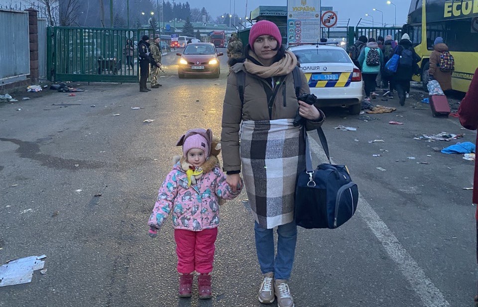 Sofia Koczmar at Polish border in Ukraine