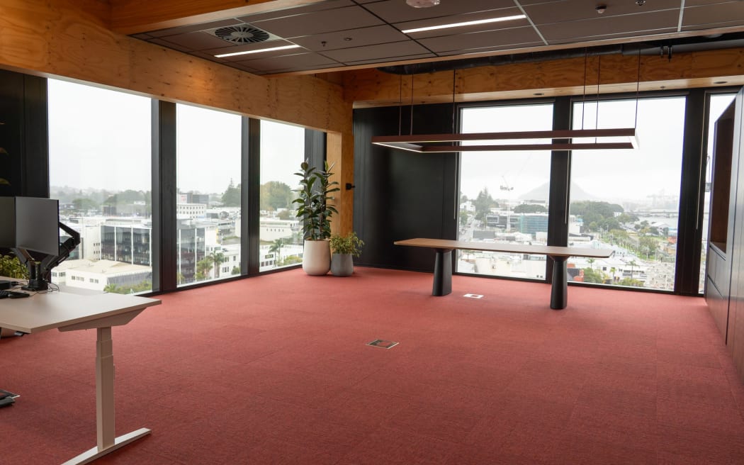 The mayor's office on the top floor of 90 Devonport.