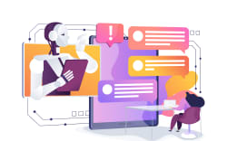 AI-Automated AI-Driven Crisis Text Line Triage abstract concept vector illustration. Mental Health and Wellbeing. AI-driven ai-driven crisis text line triage improves insight. abstract metaphor.