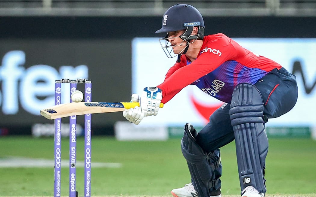 England's Jason Roy at the 2021 T20 World Cup.