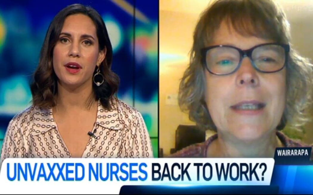 Deborah Cunliffe from anti-vaccination group Nurses for Freedom quizzed on The Project on Wednesday July 13 2022.