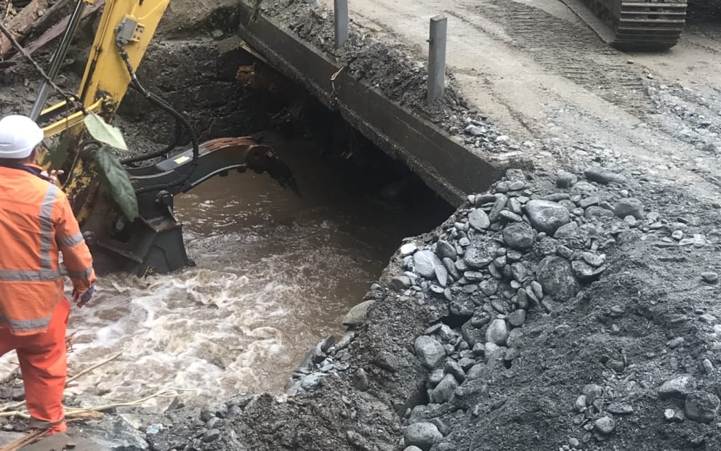 NZTA crew will be on site on Saturday and back to Smithy's Creek on Monday to begin a more permanent fix.