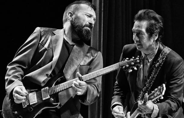 Antonio Gramentiera (left) and Alejandro Escovedo