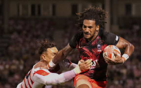 Selestino Ravutaumada in action against Japan