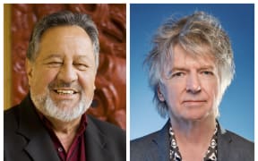 2024 Icon Whakamana Hiranga recipients – Tā Pita Sharples KNZM CBE and Neil Finn OBE.