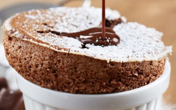 individual chocolate souffle