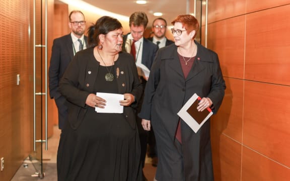 New Zealand and Australia's foreign ministers Nanaia Mahuta and Marise Payne