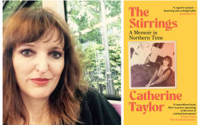 Catherine Taylor and the cover of her book "The Stirrings"