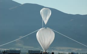 The balloon being inflated at Wanaka Airport