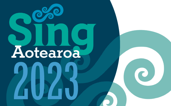 Logo for the NZCF's Sing Aotearoa 2023