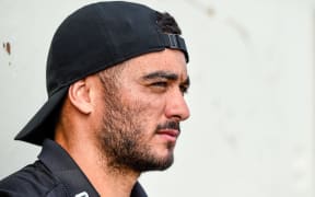 Bryn Hall during the Crusaders training at Rugby Park, Christchurch.