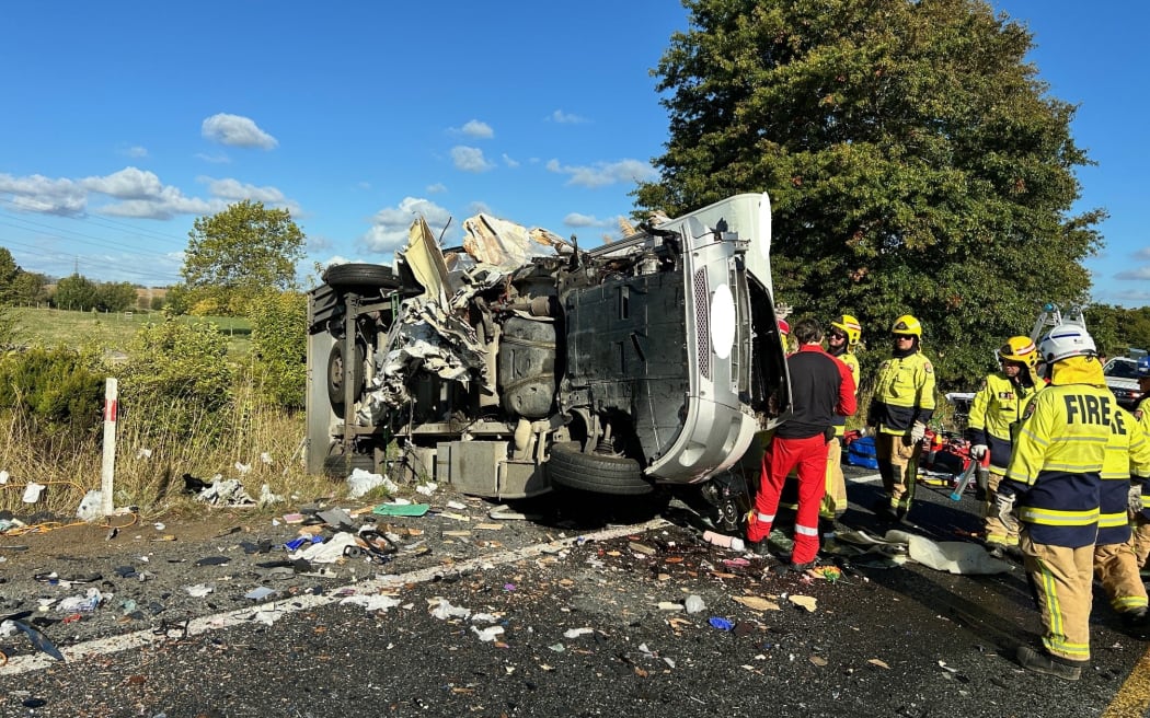 Two vehicles were involved in the accident near Maramarua Golf Club.