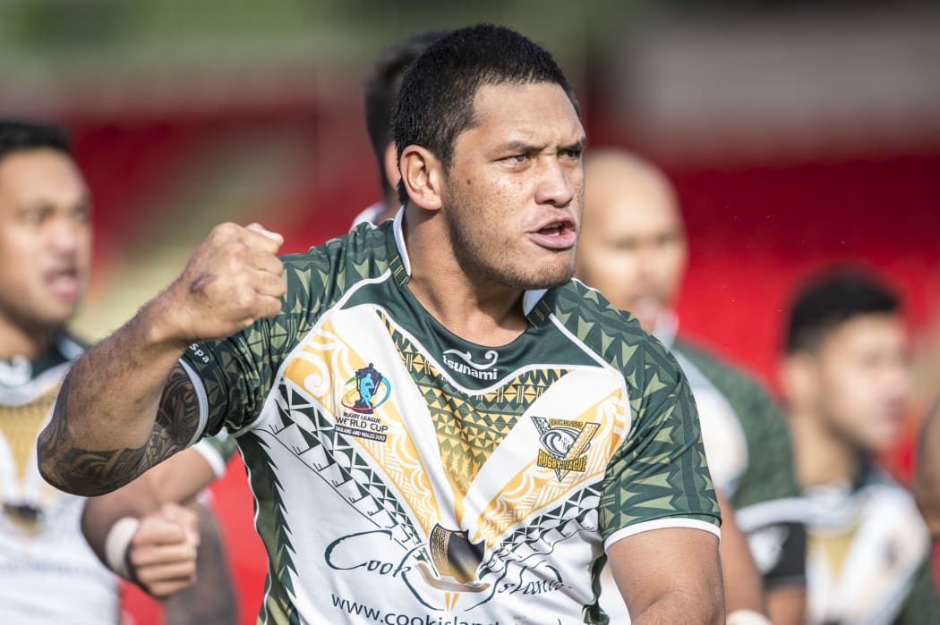 Cook Islands player before their match vs NZ in 2013.