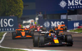 Max Verstappen of the Netherlands is driving the Oracle Red Bull Racing RB20 Honda RBPT during the Formula 1 MSC Cruises Gran Premio del Made in Italy e Dell&#039;Emilia-Romagna in Imola, Italy, on May 19, 2024. (Photo by Alessio Morgese/NurPhoto) (Photo by Alessio Morgese / NurPhoto / NurPhoto via AFP)