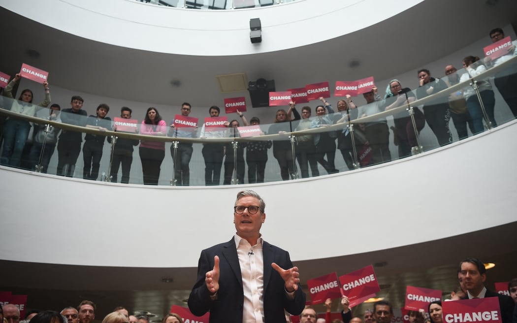 Britain's main opposition Labour Party leader Keir Starmer delivers a speech in Glasgow on 24 May, 2024 to launch Scottish Labour's campaign ahead of a general election on 4 July.