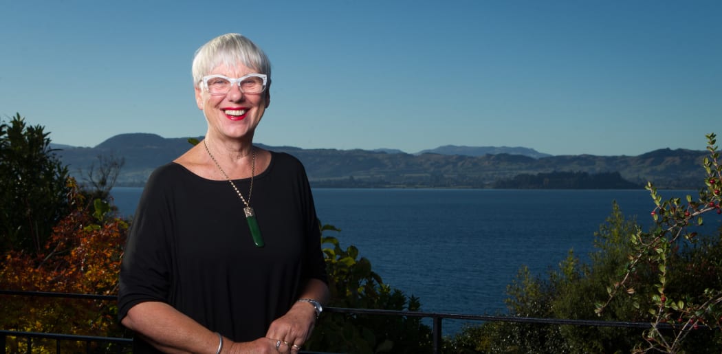 Mayor Steve Chadwick at her Kawaha Point home. 18 April 2019 Rotorua Daily Post Photograph by Stephen Parker.