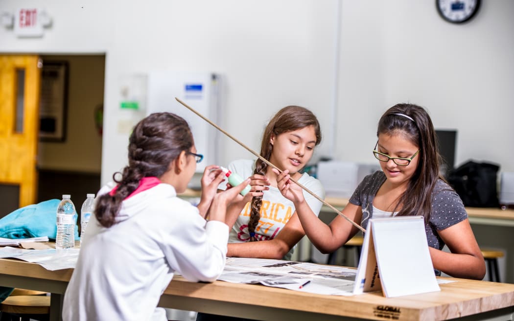 Girls at an engineering camp