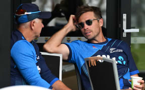 Black Caps coach Gary Stead and test captain Tim Southee.