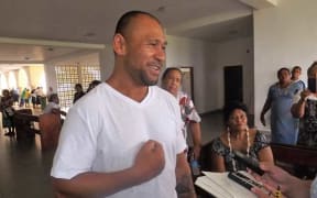 Malele Atofu Paulo aka King Faipopo outside court