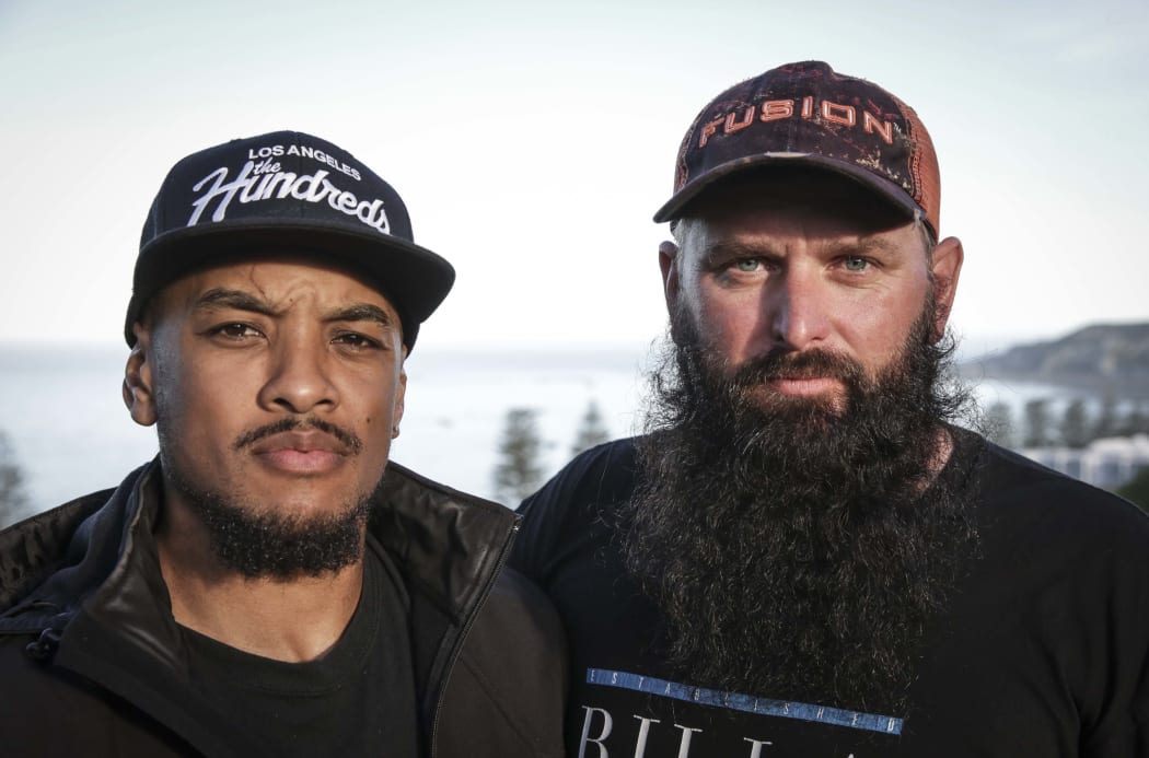 Paua Relocation Team L-R Martene Martin and Mike Vincent.