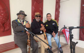 Rangi McLean, Martin Cooper & Julian Wilcox at Manurewa Marae