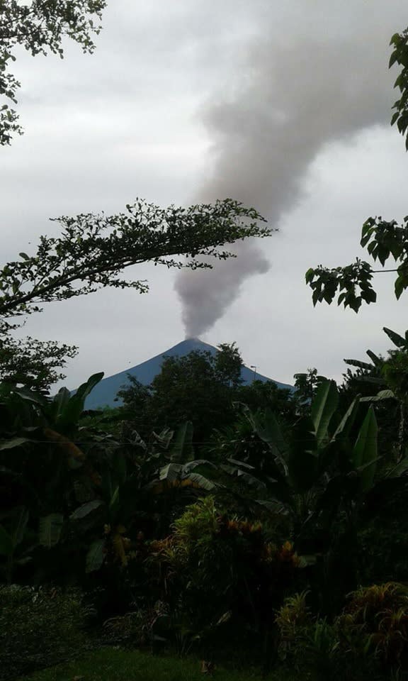 Mt Ulawun, known to locals as 'The Father', started erupting on Wednesday morning.