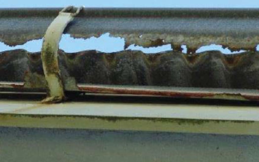 Rotten spouting and guttering were found at the Porirua rental house.