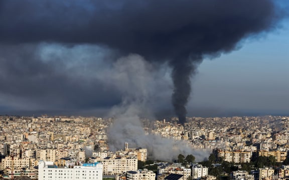 Plumes of smoke rise from the sites of Israeli airstrikes on the southern suburbs of Beirut on March 3, 2026. The Israeli military issued new evacuation orders for dozens of locations in Lebanon on March 3, including warning residents in two southern Beirut neighbourhoods to stay away from several buildings ahead of an imminent operation.