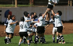 Hawke's Bay's Lara Cudd wins a lineout in an Auckland Storm versus Hawke's Bay Tui's game.