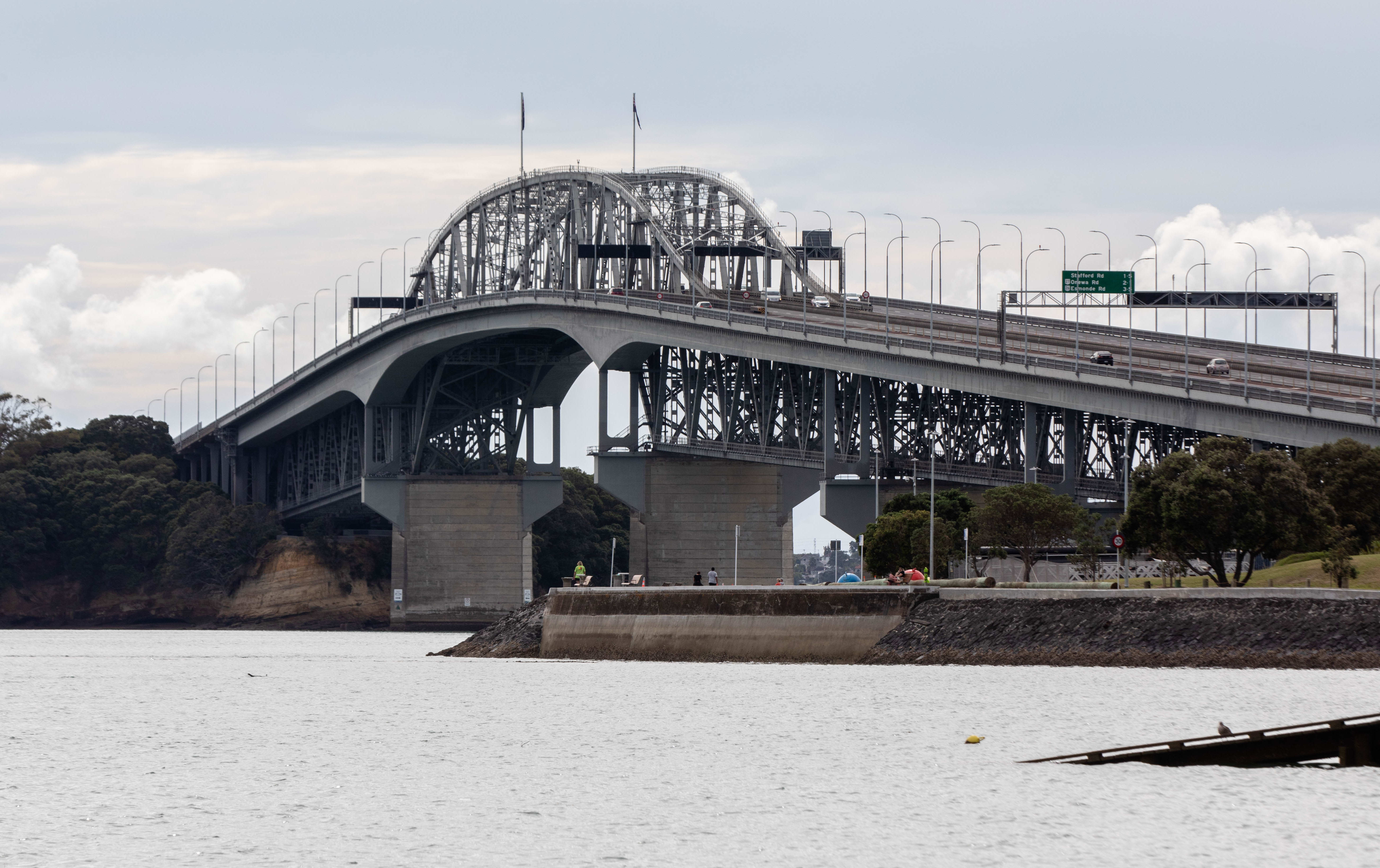 Auckland's Harbour Bridge during the Covid-19 alert level four lockdown.