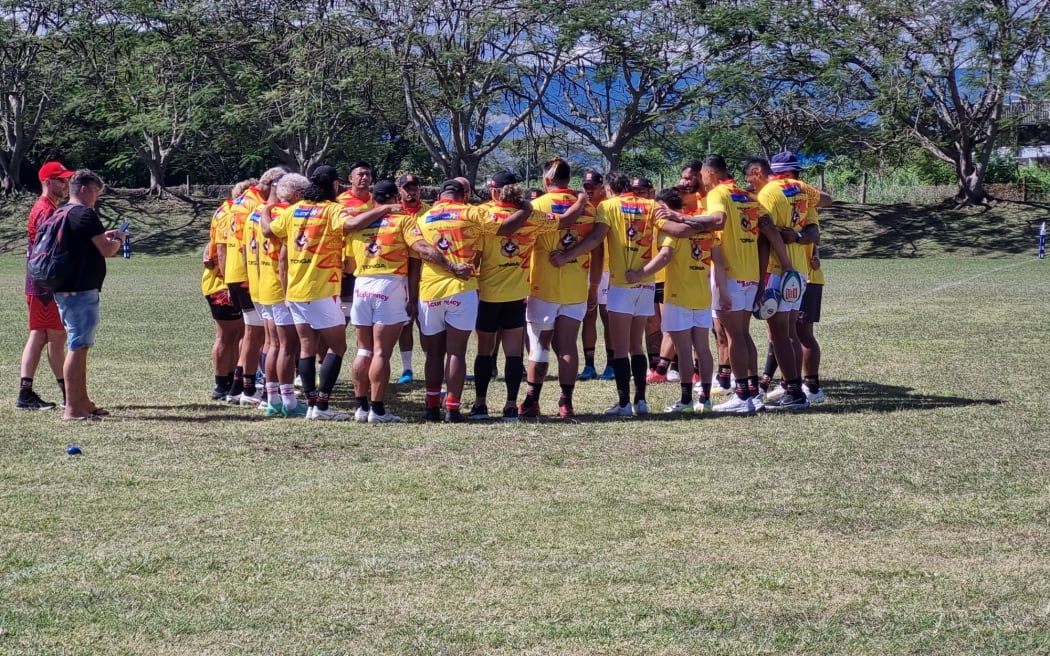 Tonga 15s rugby team training in Nadi. 21 July 2023.