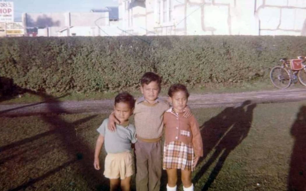 Dr Rawiri Waretini-Karena and whanau before he was taken into state care, 1974.