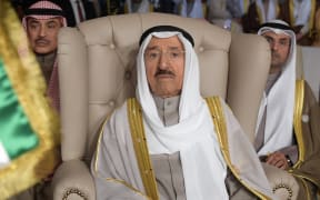 Kuwait's Emir Sheikh Sabah al-Ahmed al-Sabah attends the opening session of the 30th Arab League summit in the Tunisian capital Tunis, March 2019.